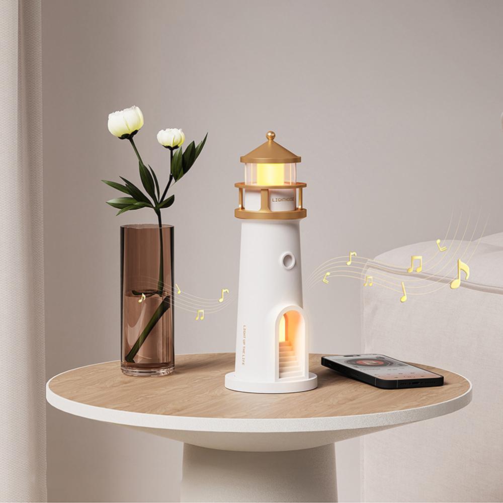 

Moon Lighthouse Projector Night Light Bedside Lamp Ambient Mood Lighting For Bedroom/Desktop Remote Control Type