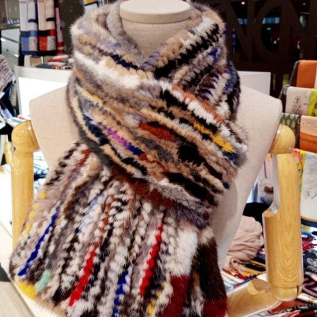 Modern Full Skin Mink Muffler Multi E20F1FF101