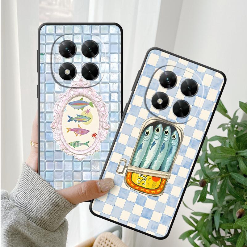 Case for Xiaomi Redmi Note 12 Pro 11 11s 12s 7 8 13 Pro Plus 9 14 10 10S 9S Funda Phone Cover Cartoon Creative Fish