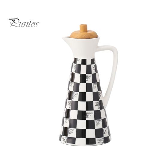 

400/800 мл керамическая бутылка-диспенсер для масла, пыленепроницаемый дизайн, ручная работа, керамическая банка для масла на кухне, для приготовления пищи, оливкового масла, соевого соуса, уксуса, графина, банка для хранения 400ML C