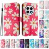 Pink Daisy Luxury Painted Leather Case Wallet PU Leather Book Style Cover for Oneplus 9R,8T,Nord CE2 5G,Nord 2T,Nord N300,Oneplus 11 12...