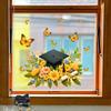 Creative Graduation Season Bachelor Cap Wall Stickers for Bedroom, Living Room, Kitchen, Bathroom and Wall Decoration