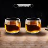 ZISIZ Transparent Finger-Grip Glass Cup Set