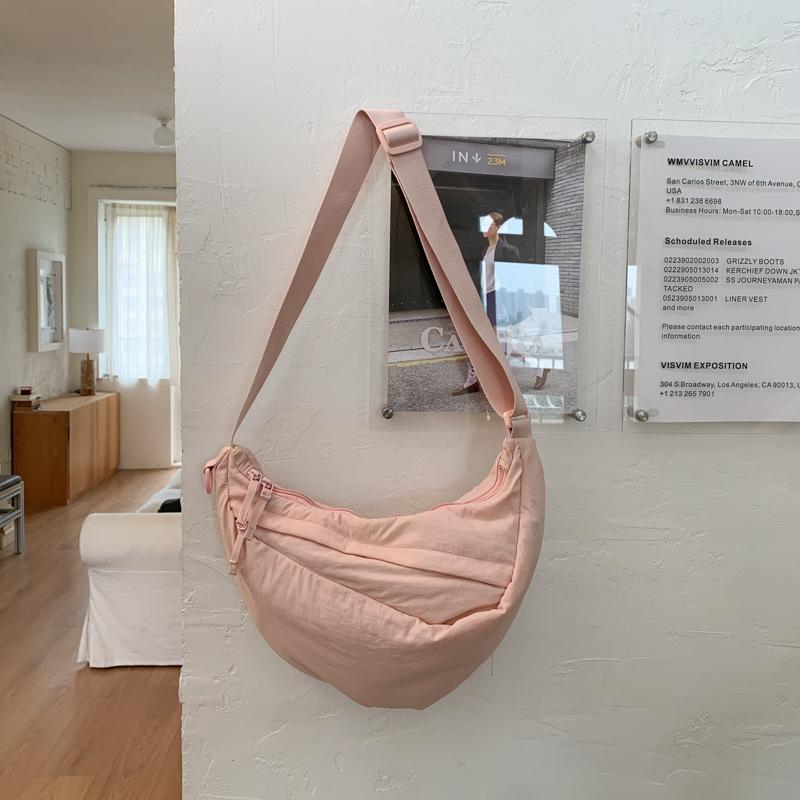 Simple and Versatile Crossbody Bag College Casual Shoulder Bag Japanese Lightweight Dumpling Bag