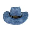 Ladies Ripped Cowboy Hat Washed Denim Sticker Jazz Top Hat Outdoor Travel Sun Hat