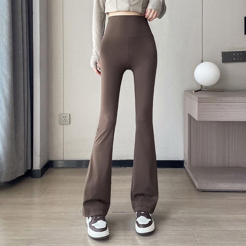 

Премиальный женский комплект для йоги 2024: Жакет с длинным рукавом и брюки микро-клеш облегающего кроя Medium