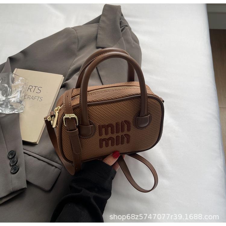 

Темпераментный нишевый дизайн, женская сумка-боулинг, новая трендовая универсальная сумка, сумка на плечо, сумка-мессенджер 2025 хаки