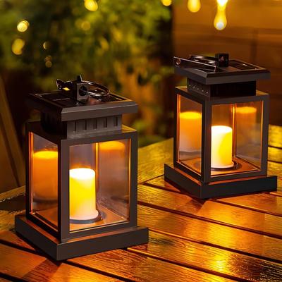 LED Solar Lichter Kerze Laterne Outdoor Palace Laterne Garten Lampe Mit Haken Landschaft Beleuchtung Boden Lichter Wasserdicht Christma