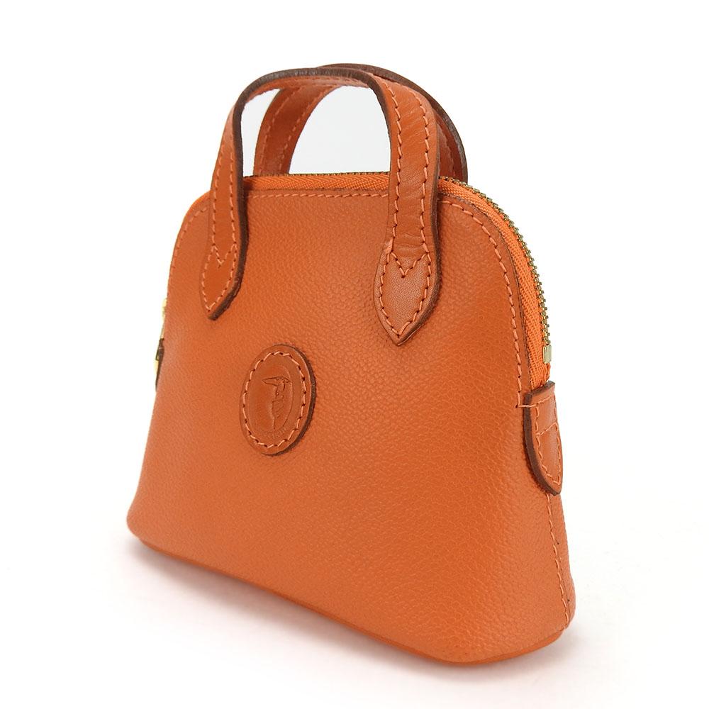 Used TRUSSARDI Pouch leather/PVC Orange Handbag type