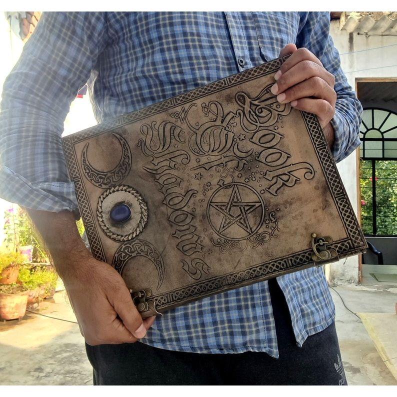 Large Book Of Shadows Journal, Large Spellbook, Halloween Gothic Notebook, Cosplay Accessories, Witchcraft Notebook, Large Grimoire.