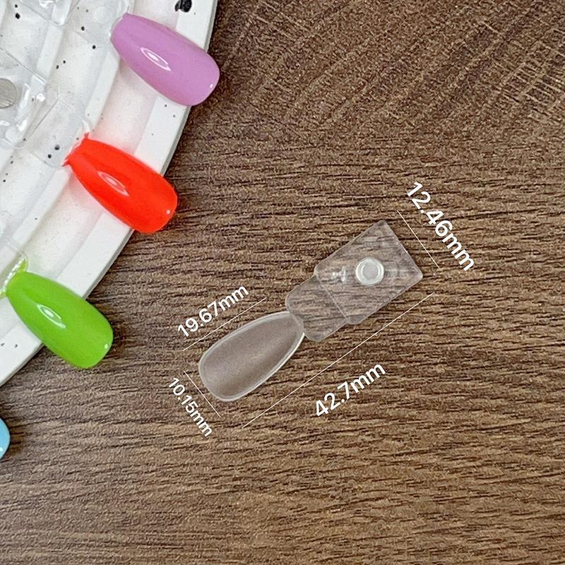 24Pcs Polish Color Chart Magnetic False Nail Tip Display Clear Color Card Polish Gel Stand Board Nail Palette Nail Glue Practice