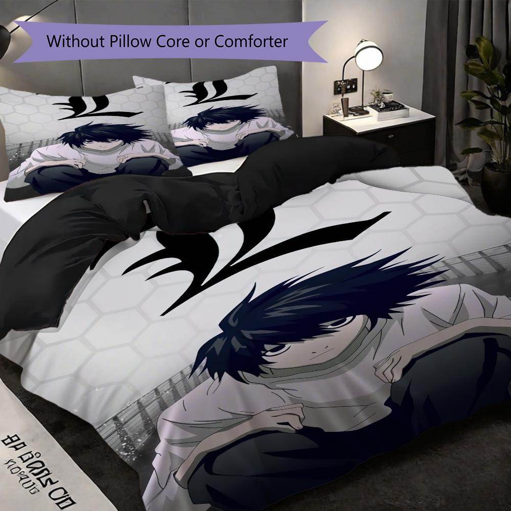 Death Note Chess Showdown Threepiece Set 1 Duvet Cover 2 Pillowcase Without Core Without Core Bedding Set Christmas Birthday Gift
