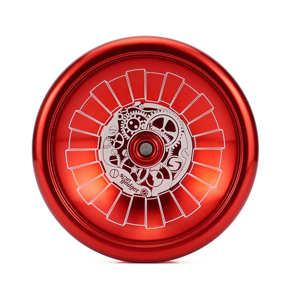 Intermediate Metal Yo-Yo Spin Gear Metal Spin Gadget Bind Compatible (Red)