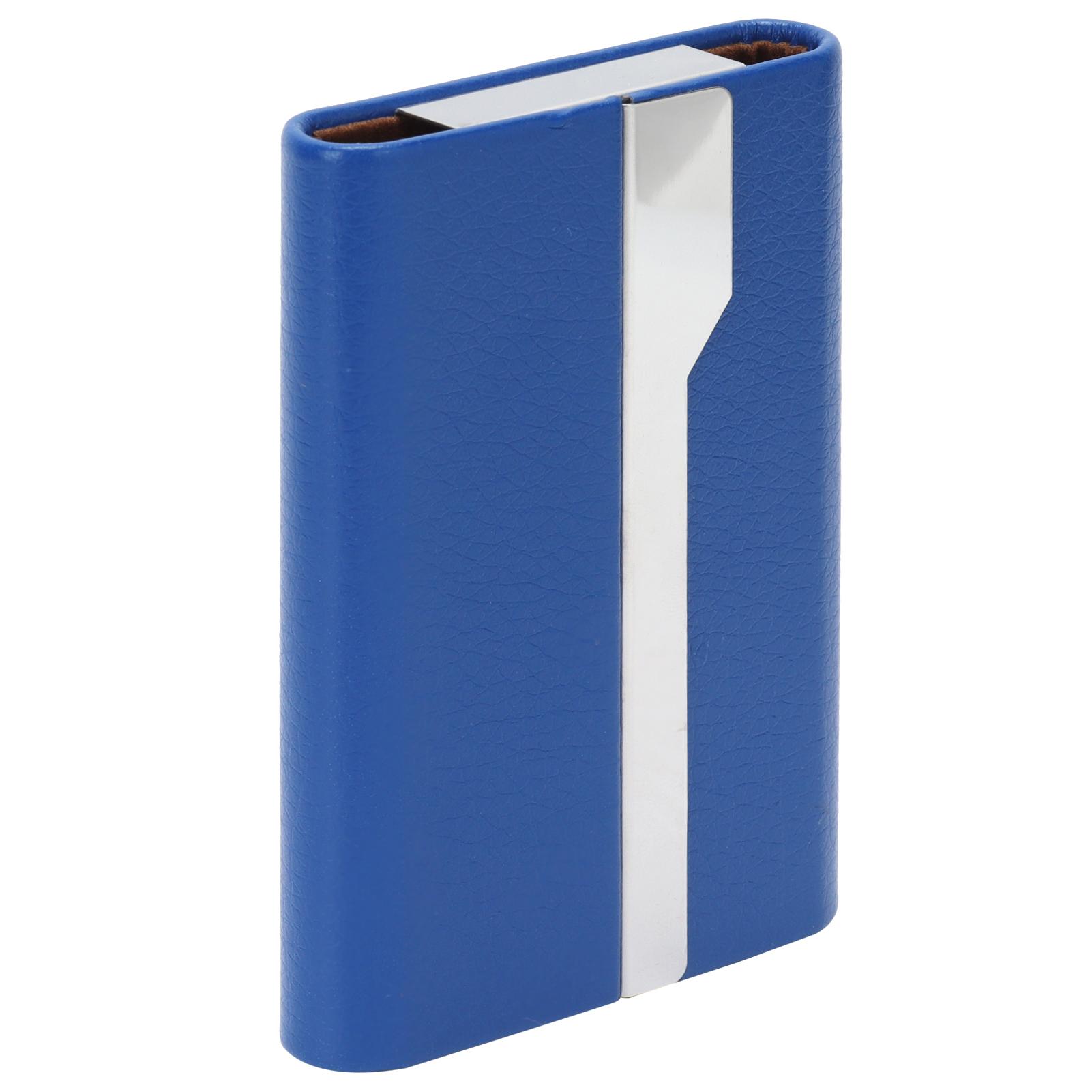 

Business Card Holder Large Capacity Name Card Box Storage Case for Men and WomenBlue 016# синій