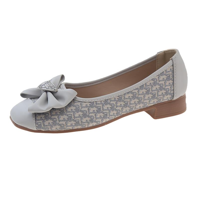 French gentle women's shoes spring and autumn soft soles fairy style celebrity temperament evening Mary Jane shoes Doudou shoes women's single shoes