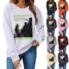 Damen Oberteile Damen Langarm Sweatshirt Lässig Rundhals Locker Geschnitten Pullover Fleece Oberteile