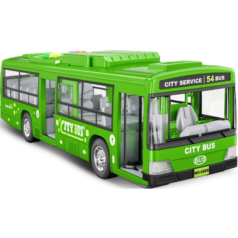 

Высококачественный автобус-симулятор большого размера, устойчивый к падениям, световая музыка, инерционная модель автобуса, инерционный автомобиль, развивающие игрушки, подарки зелёный