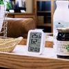 SLOWER [Temperature and Humidity Clock] Digital Desk Clock with Temperature and Humidity Display, Backlight, Alarm, White SLW424 Paz