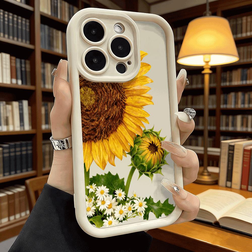 Sunflowers Daisies Bouquet Luxury Anti-Slip TPU Phone Case For Xiaomi Redmi Note 15 14 13 12 11 10 9 Pro Full Protective Cover