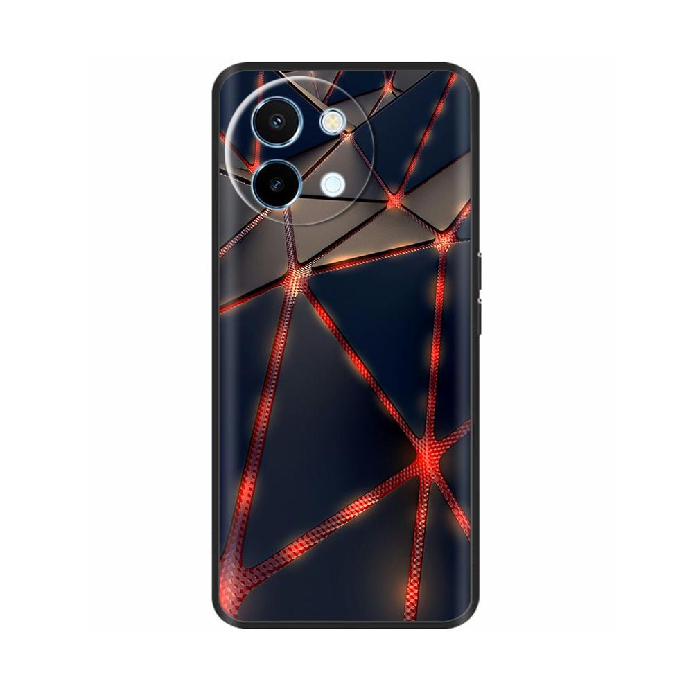 For Vivo Y38 5G Phone Case Painted Soft Black TPU Silicone Bumper For Vivo Y38 Y200i Y200t T3x Protective Back Cover Cases Capas