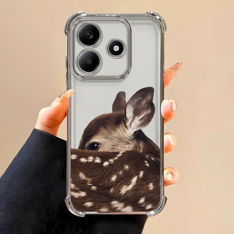 Case for Redmi Note 14 Pro Plus 11s 13C 11 9 Pro Note 13 10 Lite 12 K80 A3 A5 Phone Cover Vintage Brown Deer Design