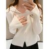Autumn and winter new temperament gentle and thin knitted bottoming shirt women's solid color versatile pullover sweater inner top
