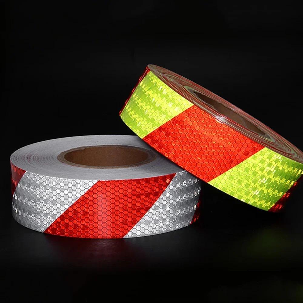 1 Roll Shining Reflective Safety Warning Tape Self Adhesive Twill Printing Reflective Tape for Car Truck Trailer