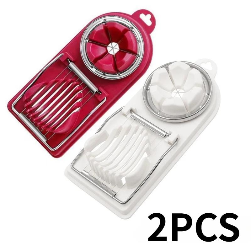 Multifunctional Egg Cutter Stainless Steel Egg Slicer Sectioner Cutter Mold Flower-Shape Luncheon Meat Cutter Kitchen Gadgets 2