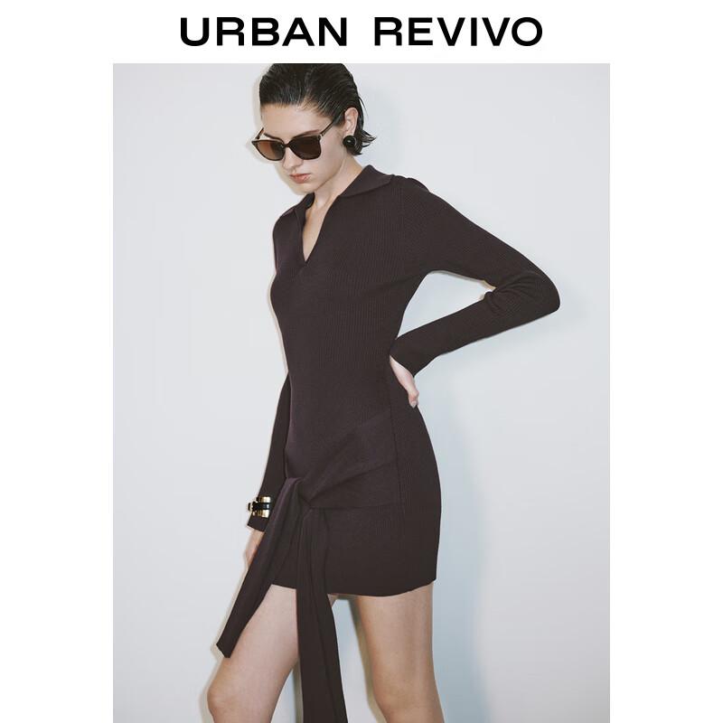 UR Damen Retro Verbandstrick A-Linien-Kleid