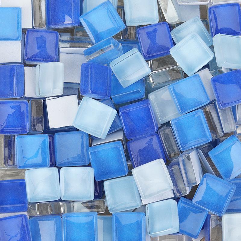 100g Glass Mosaic Tiles Colorful 1cm Square Mosaic Craft Materials for Children/Kids Multi Color Optional DIY Mosaic Stones Arte