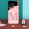 Letter Pink Shiny M R Case For OnePlus 10T 11 8 9 10 Pro 8T 9RT 10R OnePlus Nord CE 2 3 Lite 2T N10 N20 N30 Cover