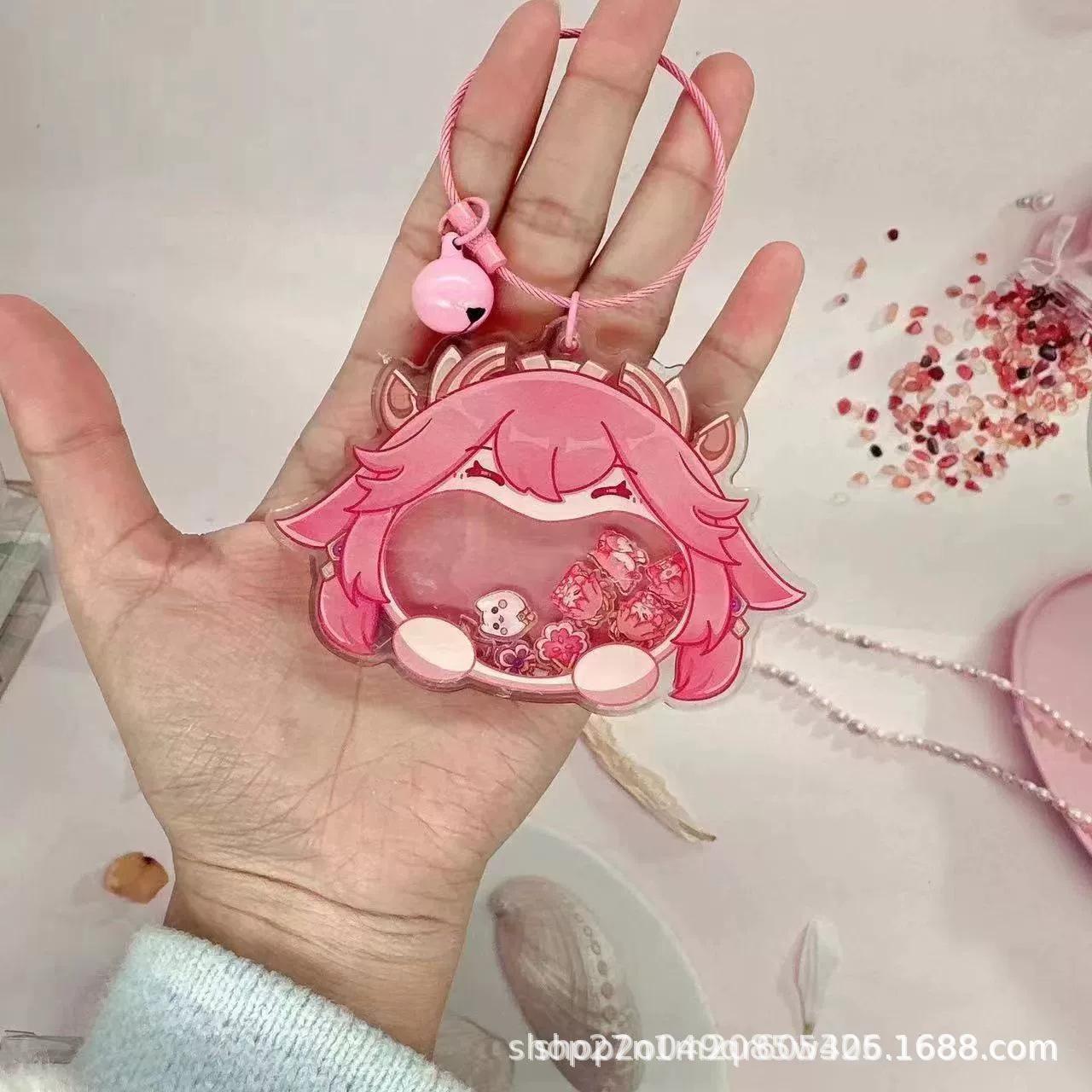 

In-Stock Genshin Impact Chibi Bobble-Head Keychain Acrylic Big Mouth Wobbler Anime Peripheral Backpack Key Ring Gift For Fans