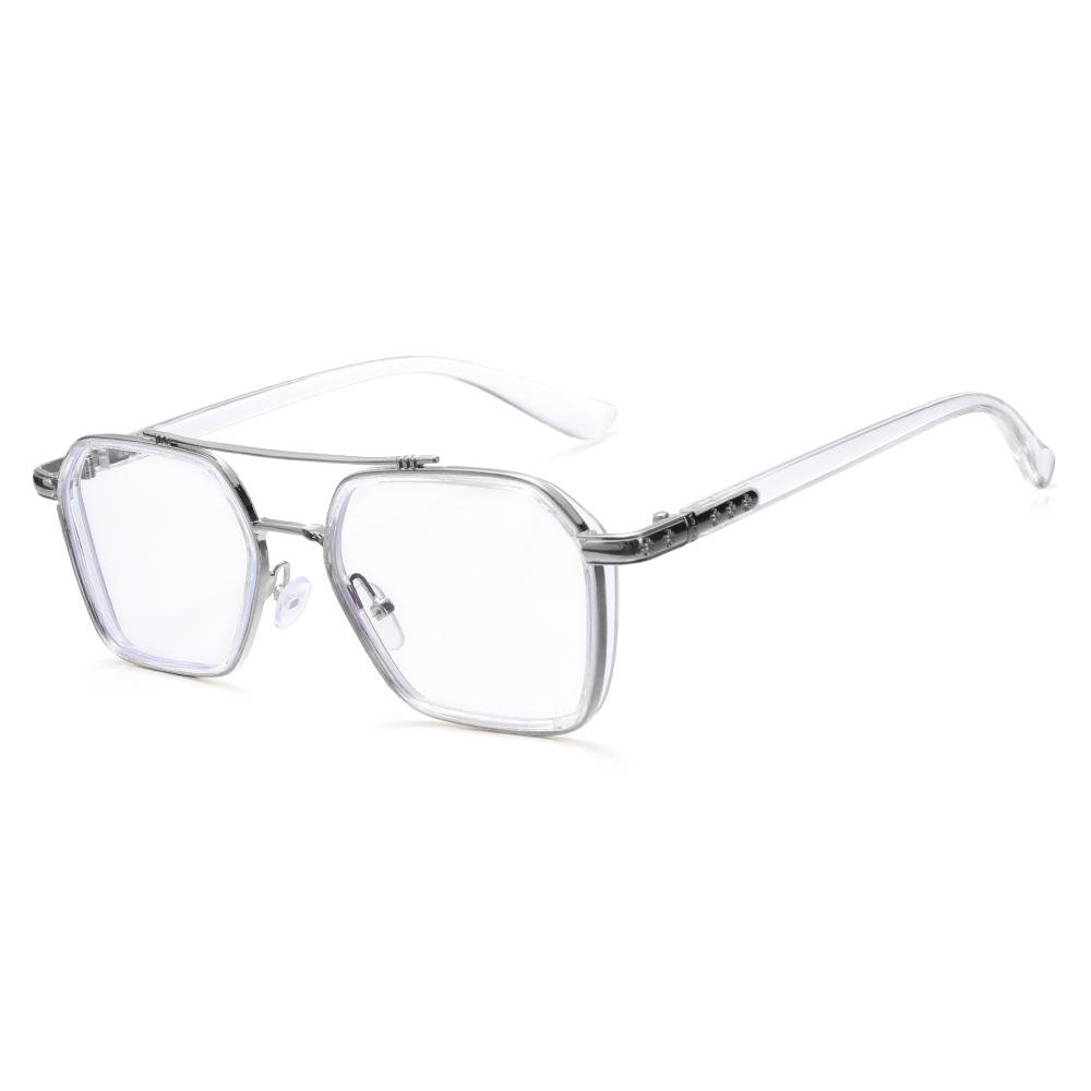 Vintage Unisex Retro UV-Schutz Polygon Brille Flache Spiegelbrille Blaulichtfilter Lesebrille