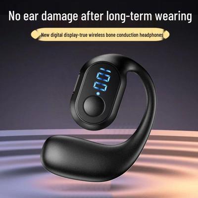 Digital Display Wireless Bluetooth Left Ear Earphone with Long Standby for Apple, Android, Huawei Phones.