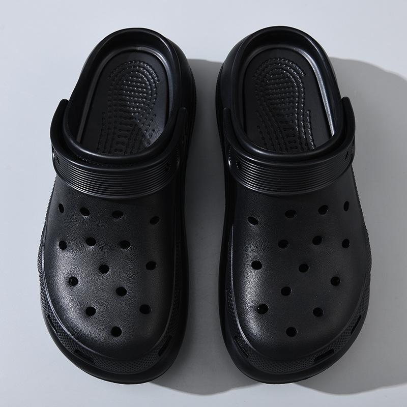 New fashion hole shoes women's platform outdoor wear EVA cool slippers men