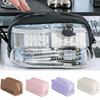 Large-Capacity Dual-side Open Pen Bag Minimalist Portable Handle Storage Pouch  Student