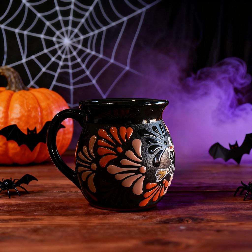 Strašidelný keramický hrnek ve tvaru dýně