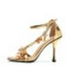 2024 Sommer Stiletto Knöchelriemen Metallblumen Sandalen
