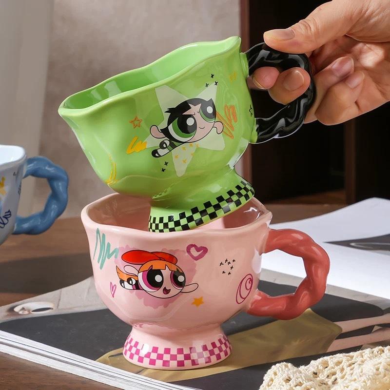 Feitian Little Policewoman Mug New Ceramic High-Value Household Milk Oat Bowl Couple Water Cup Birthday Gift