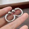New Creative Copper Reversible C-shaped Metal Earrings for ladies Simple Two Wear way High Quality Jewelry Gift for Women