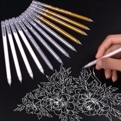3pcs Large Capacity 0.6mm Highlighter Sketch Markers White Paint Gel Pen for Art Marker Manga Painting Fine Liner Pen