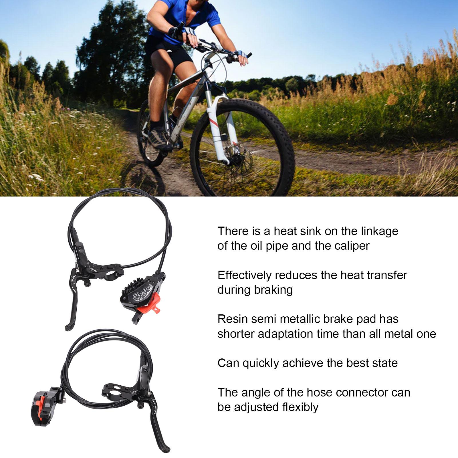 

Hydraulic Disc Brake Set Aluminum Alloy 4 Piston Front and Rear Bilateral Hydraulic Brake for Mountain Bike