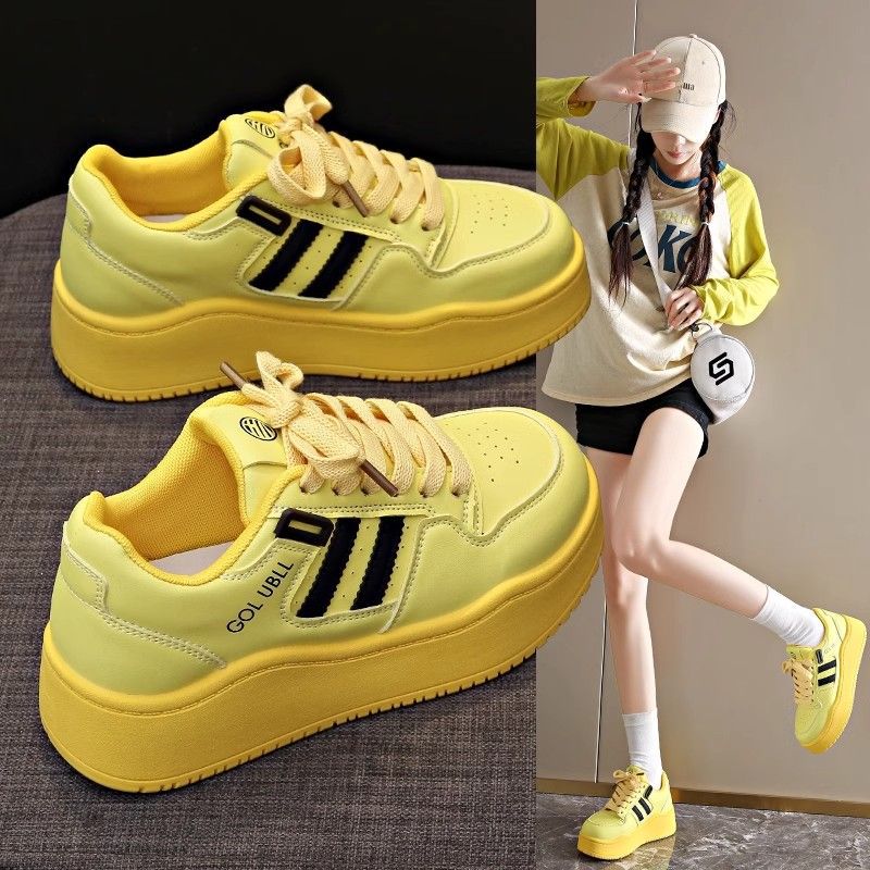 Bread shoes dopamine autumn new couple ins trend 2025 casual versatile breathable student board shoes student