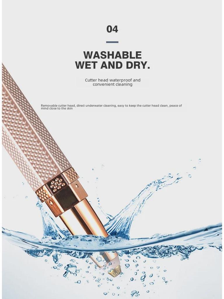 Elektrický holicí strojek na rtěnky a zastřihovač obočí: Mini depilace z obličeje, rtů, nosu, podpaží a soukromých oblastí.