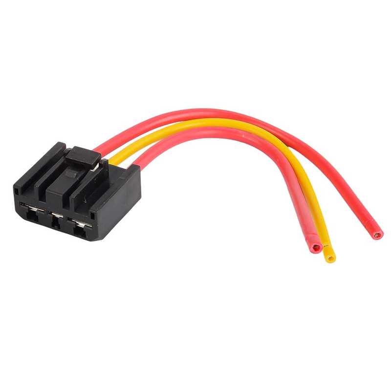 3-Pin AC Front Blower Motor Connector Pigtail Plug Harness Socket Wiring fit for Jeep Wrangler JK 2014 2015 2016 2017 2018