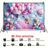 2D Teddy Bear Hot Air Balloon Birthday Backdrop Banner Happy Birthday Party Photo Booth Background