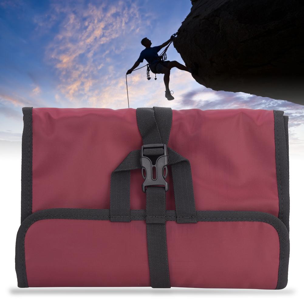 Purple Red Nylon Outdoor Rock Ice Climbing Mountaineering Equipment Storage Bag Quick Hanging Pouch