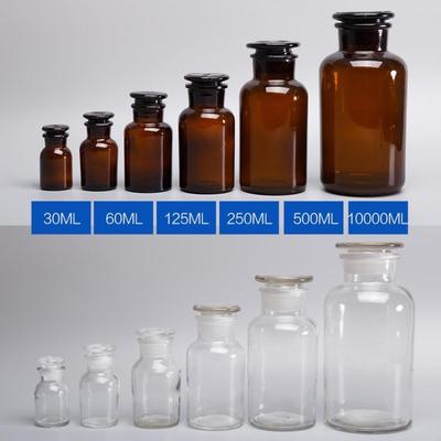 Transparente Weithals-Verdickte Glas-Reagenzflasche für Labor- und Medizinischen Gebrauch