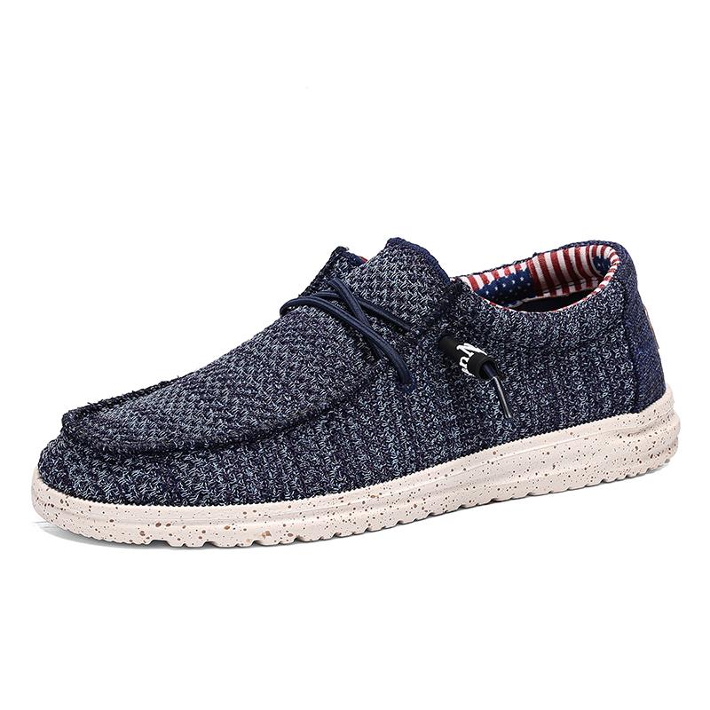 Blue Dude Shoes for Men Canvas Summer Hot Sale Fashion Stylish Breathable Lightweight Big Size 48 49 50 Famous Brand Designer