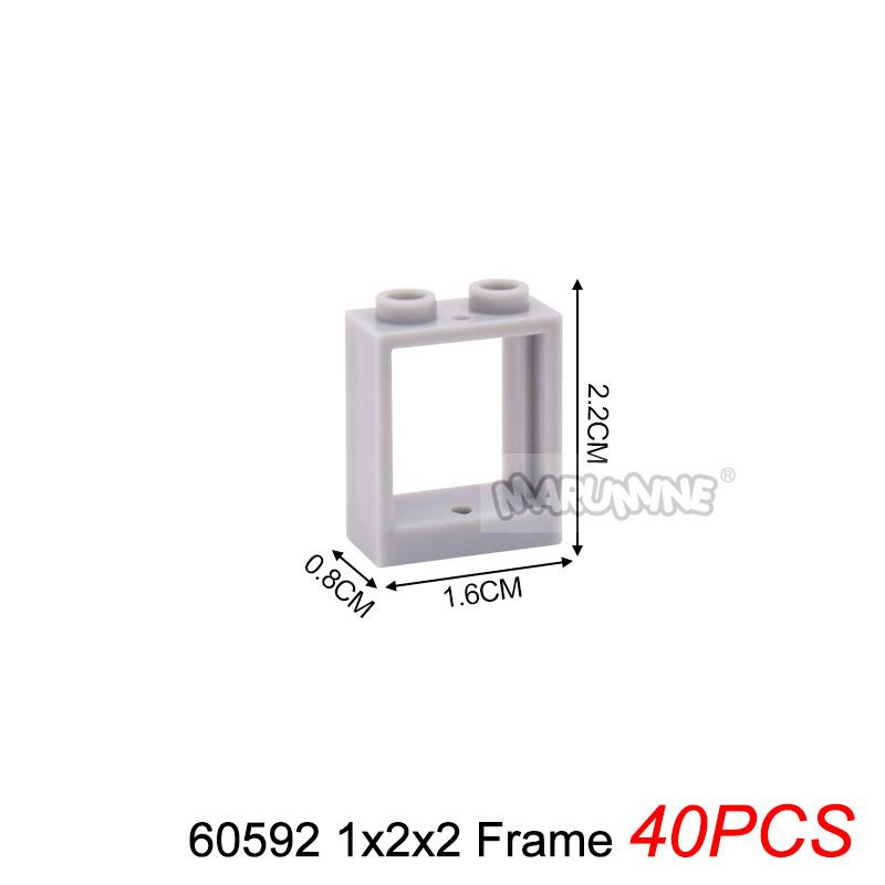 

Marumine MOC Цеглинки Дверна рама Віконне скло Будівельні блоки Міські частини будинку Сумісні з 60616 60623 60592 6060160603 60594